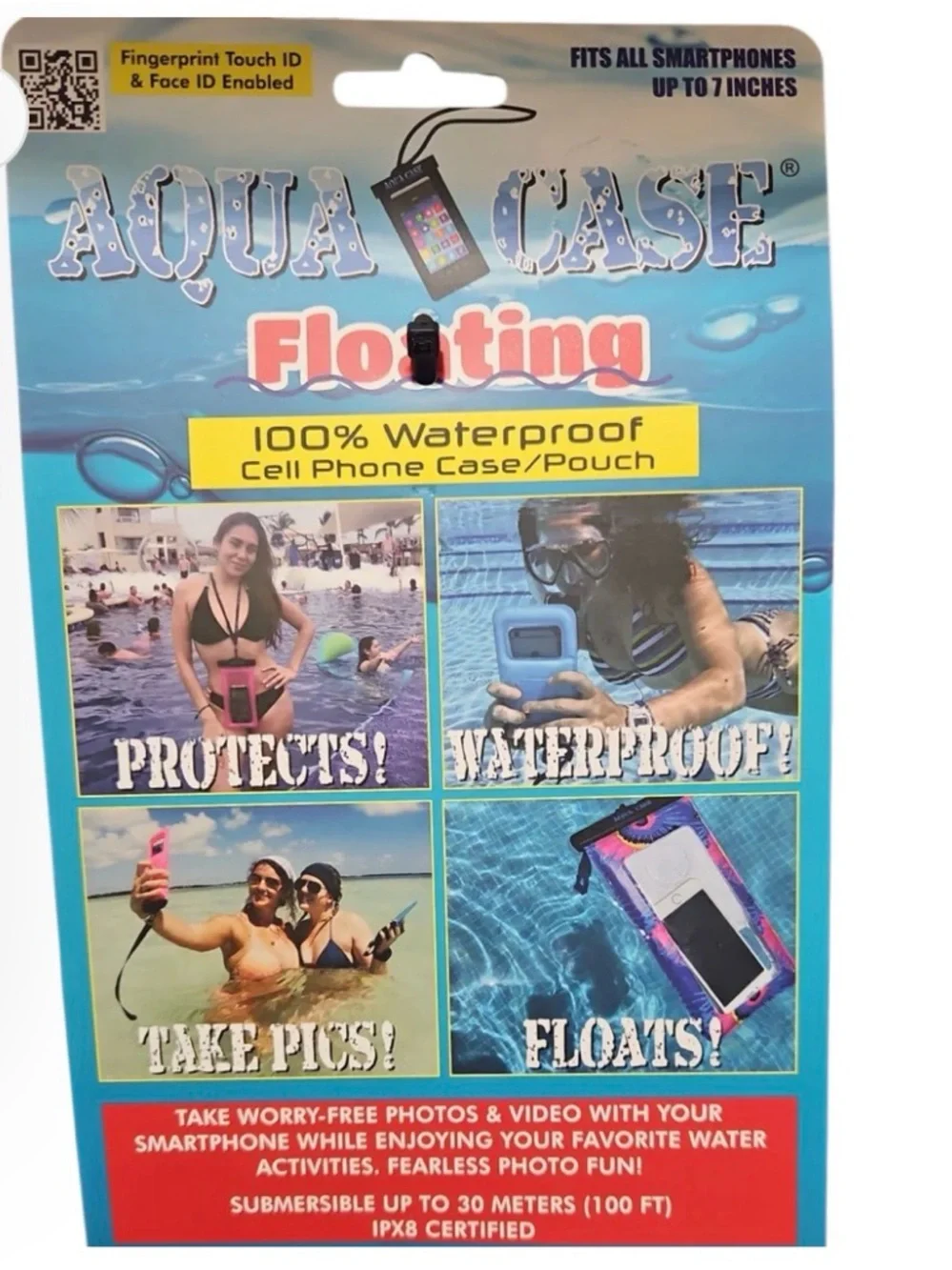 Floating Waterproof Cell Phone Pouch - Blue